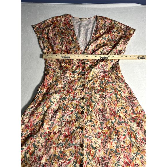 Marine Layer Womens Camila Mini Dress Superbloom Size Large - Picture 5 of 9